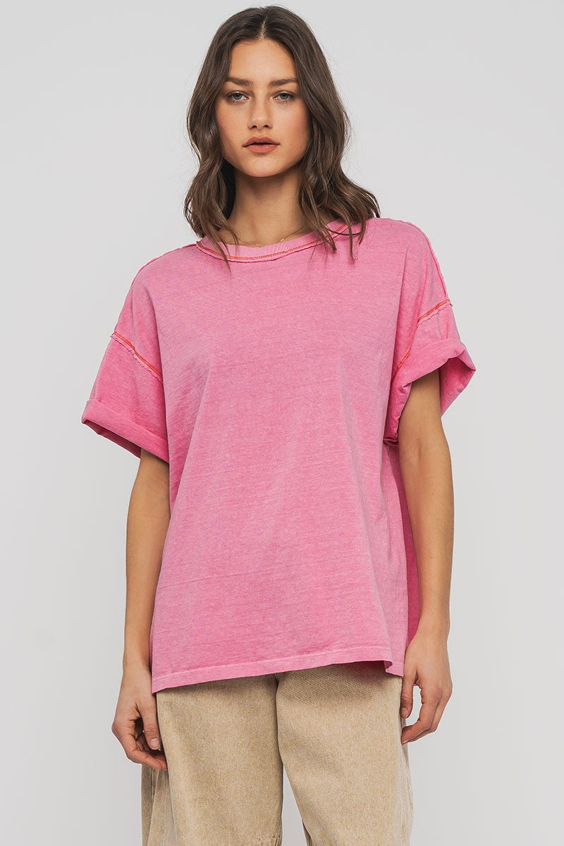 Timeless Oversized Tee - Pink