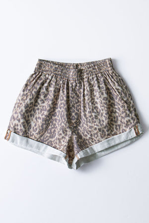 Leopard Cuffed Shorts