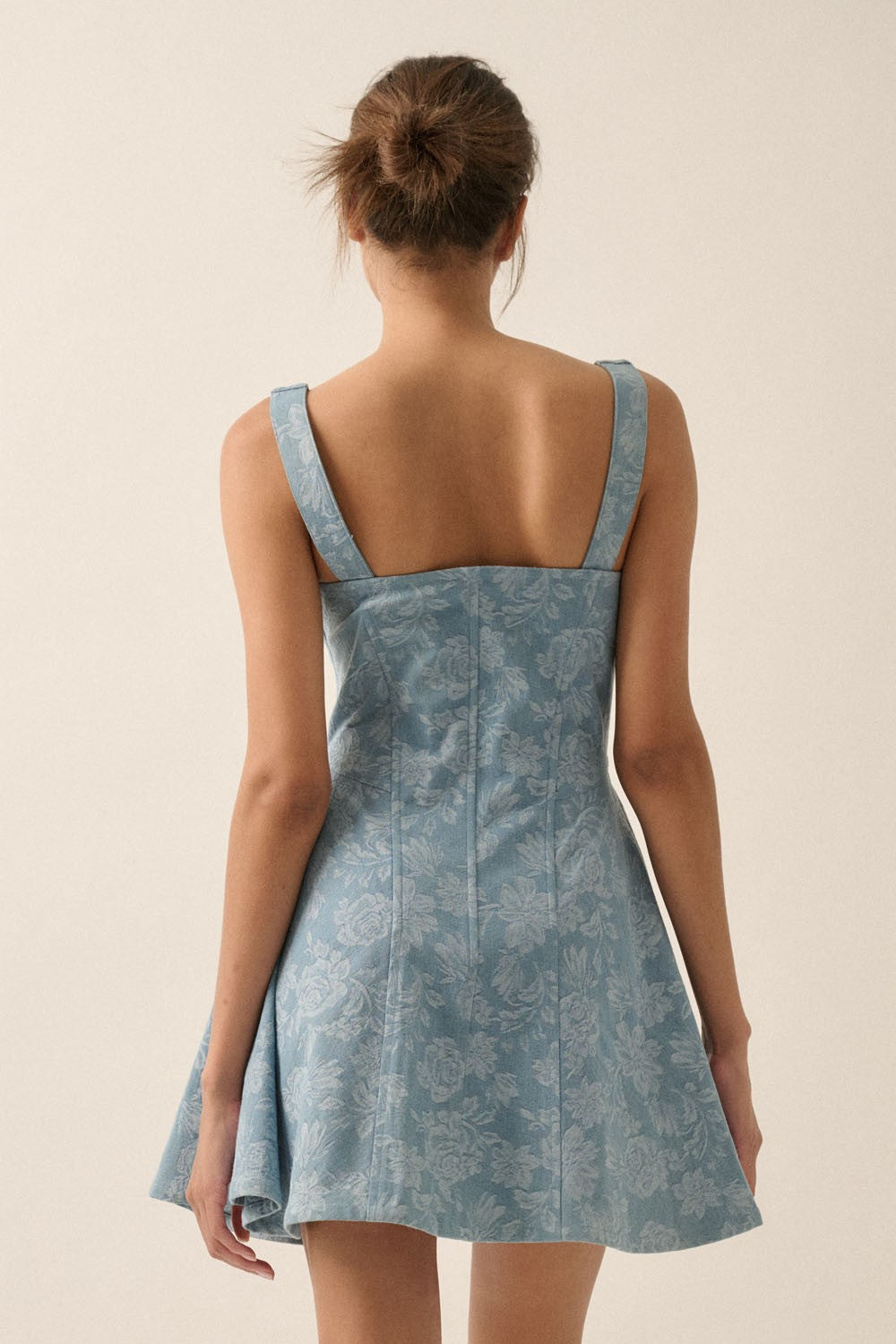 Flower Child Denim Mini Dress