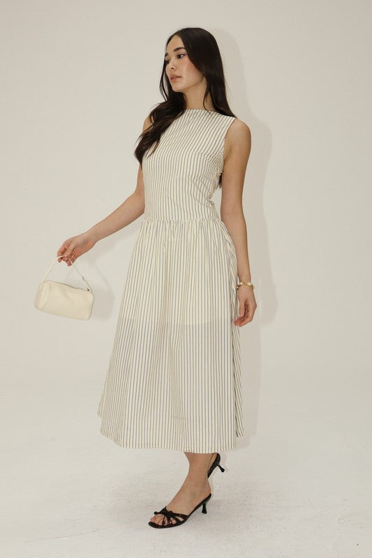 Emily Striped Midi Dress