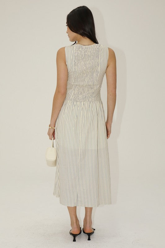 Emily Striped Midi Dress