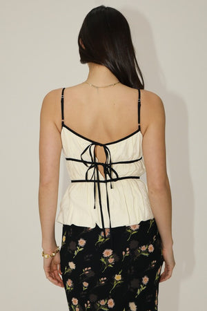 Ruched Contrasting Tank Top