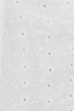Lace Up Eyelet Midi Dress
