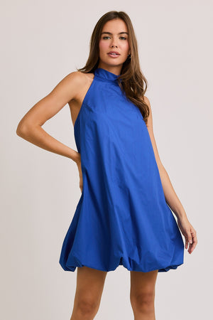 Halter Neck Bubble Mini Dress