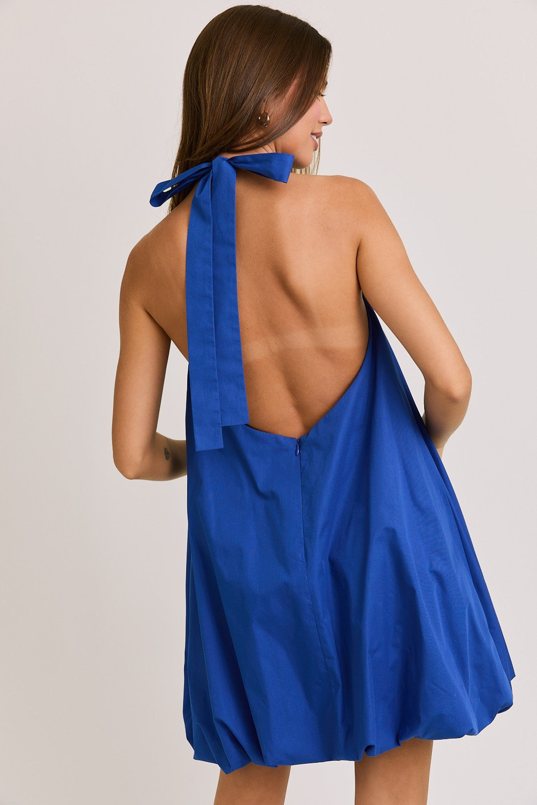 Halter Neck Bubble Mini Dress