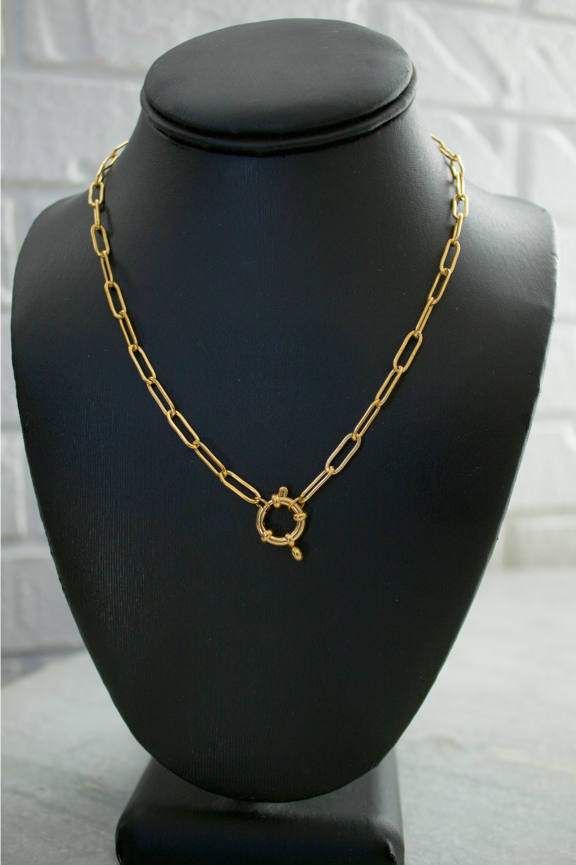 18K Emily Charm Clasp Necklace