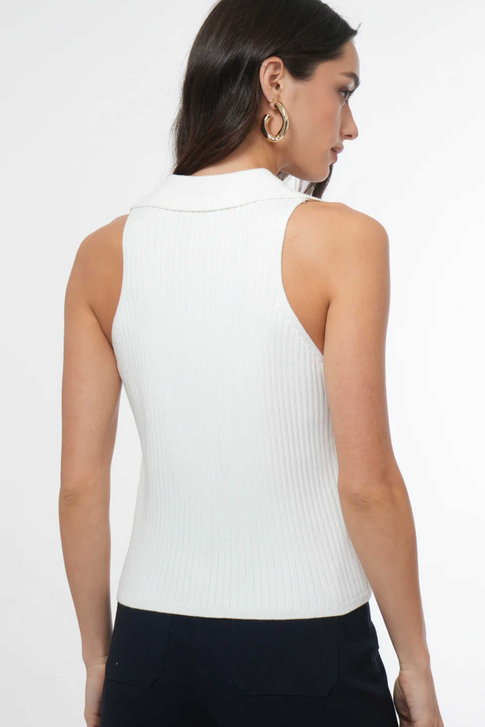 Tatiana Collared Knit Vest