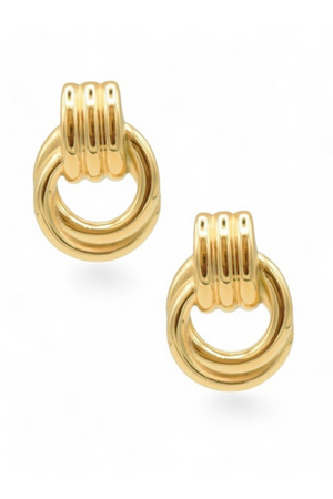 Farrah B Forget Me Knot Earrings - Gold