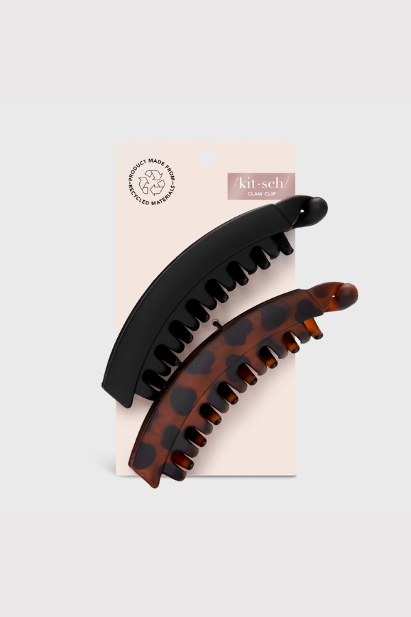 KITSCH - Banana Clips 2pc Set - Black & Tort