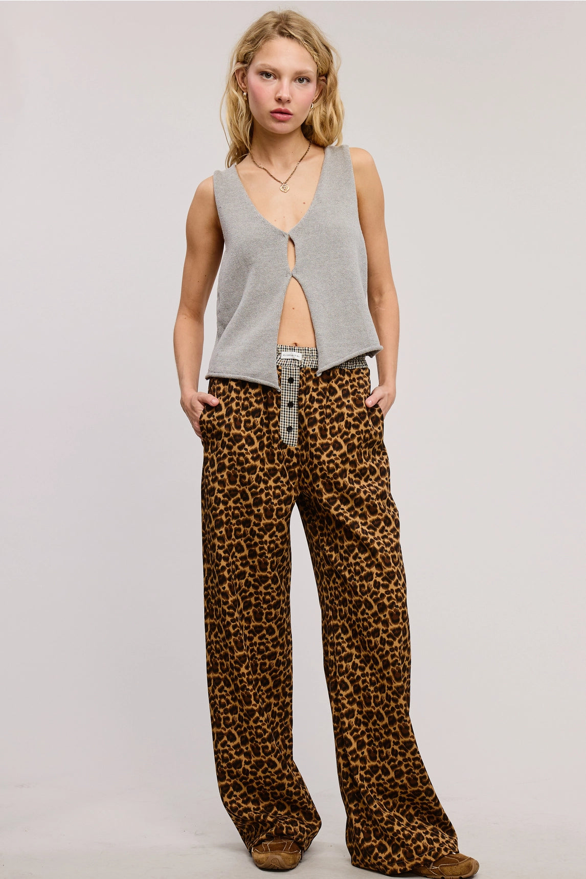 Leopard Print Boxer Pants