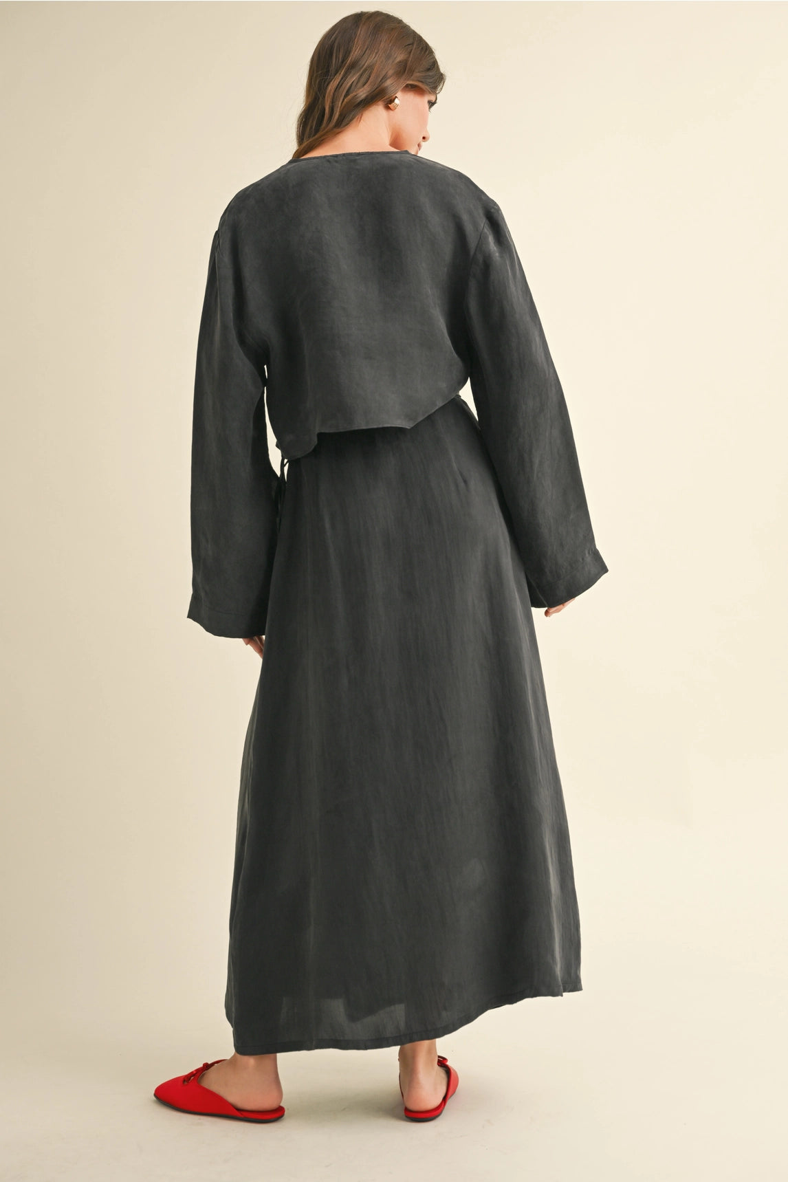Tencel Wrap Maxi Skirt