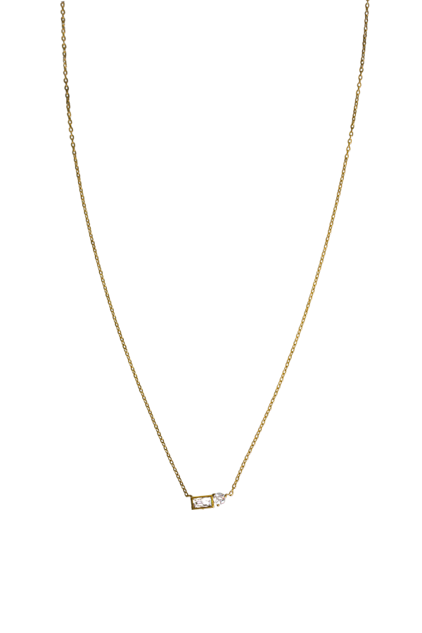 18K Bailey Double Diamond Necklace
