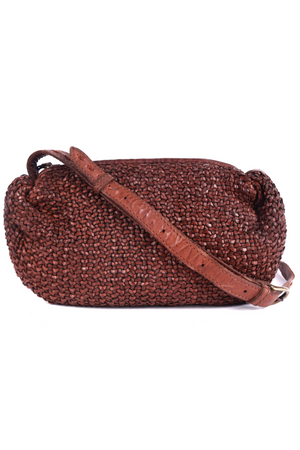 Shay Leather Crossbody Purse - Brown
