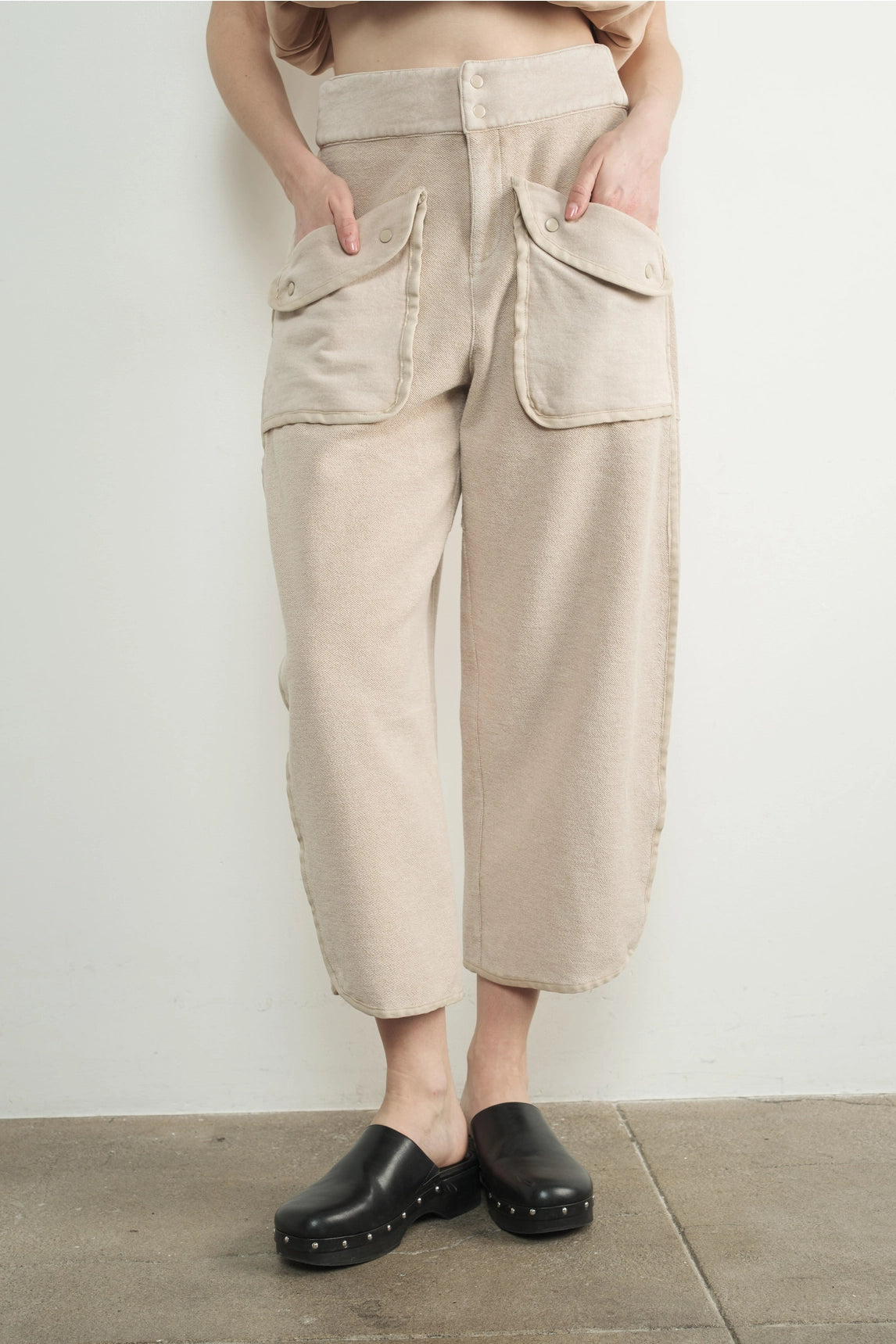 Vintage Washed Barrel Pants - Sand