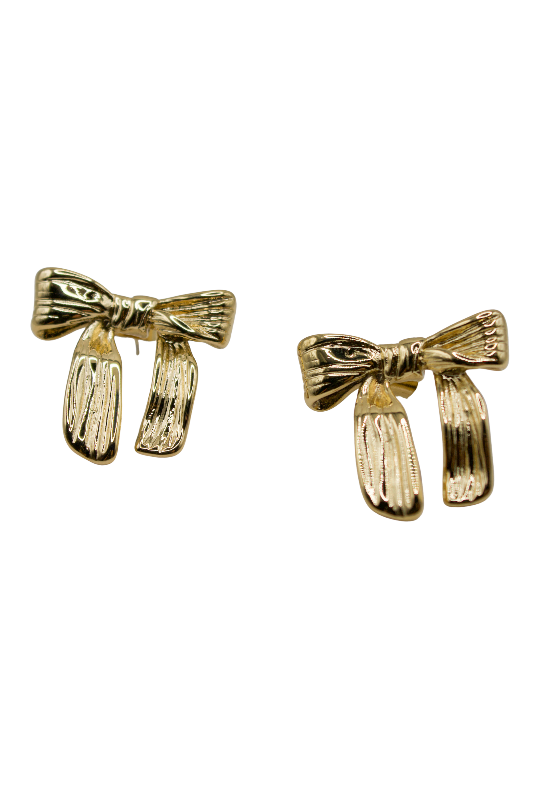 18K Bow Stud Earrings