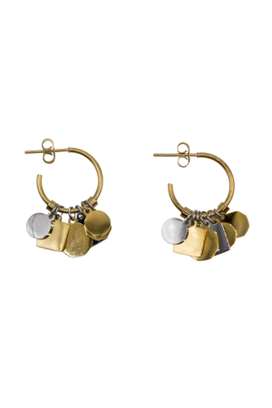 18K Julia Dangle Hoop Earrings