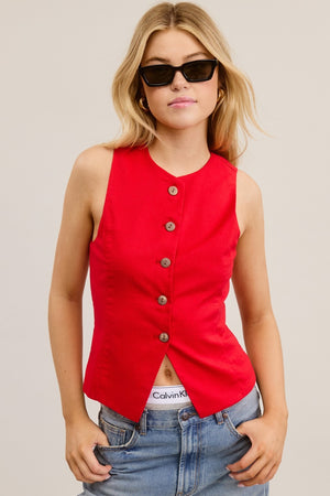 True Charm Vest - Red