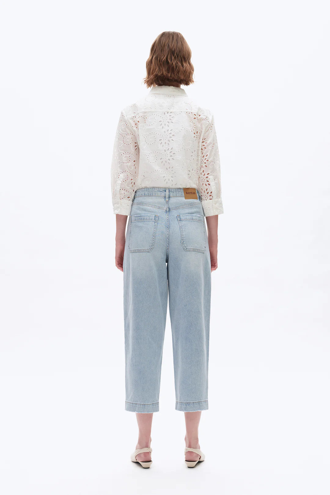 Super High Rise Barrel Denim Jeans - Light Blue
