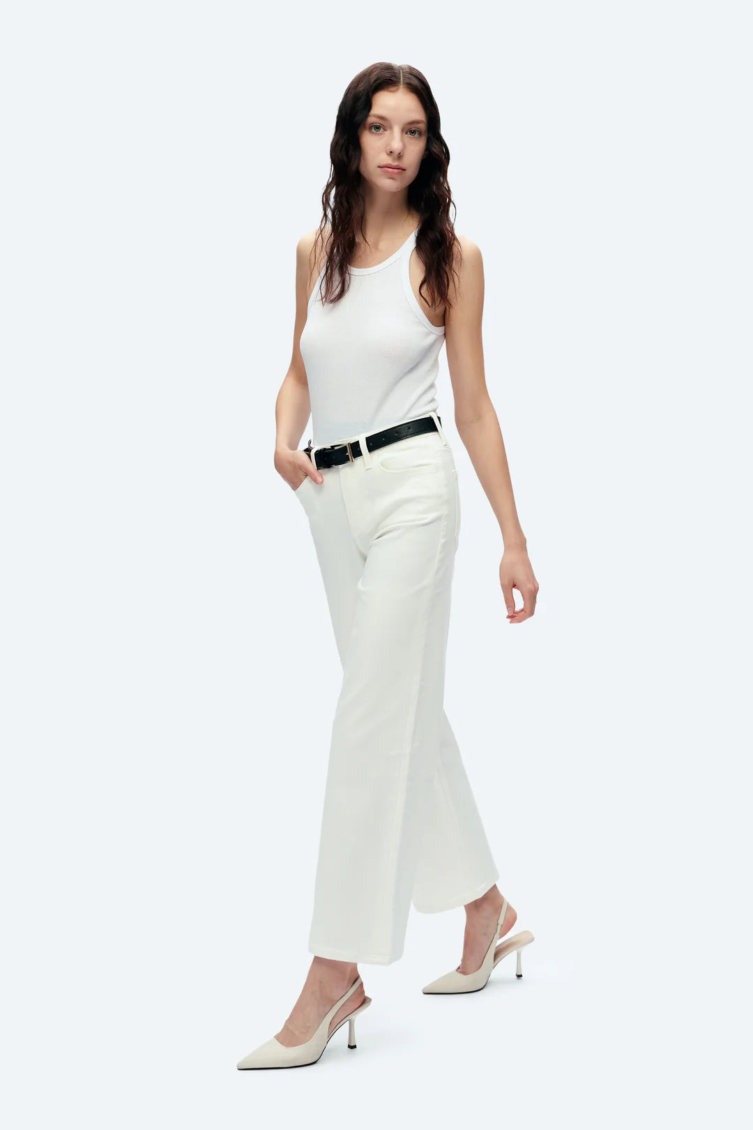 High Rise Wide Leg Denim Jeans