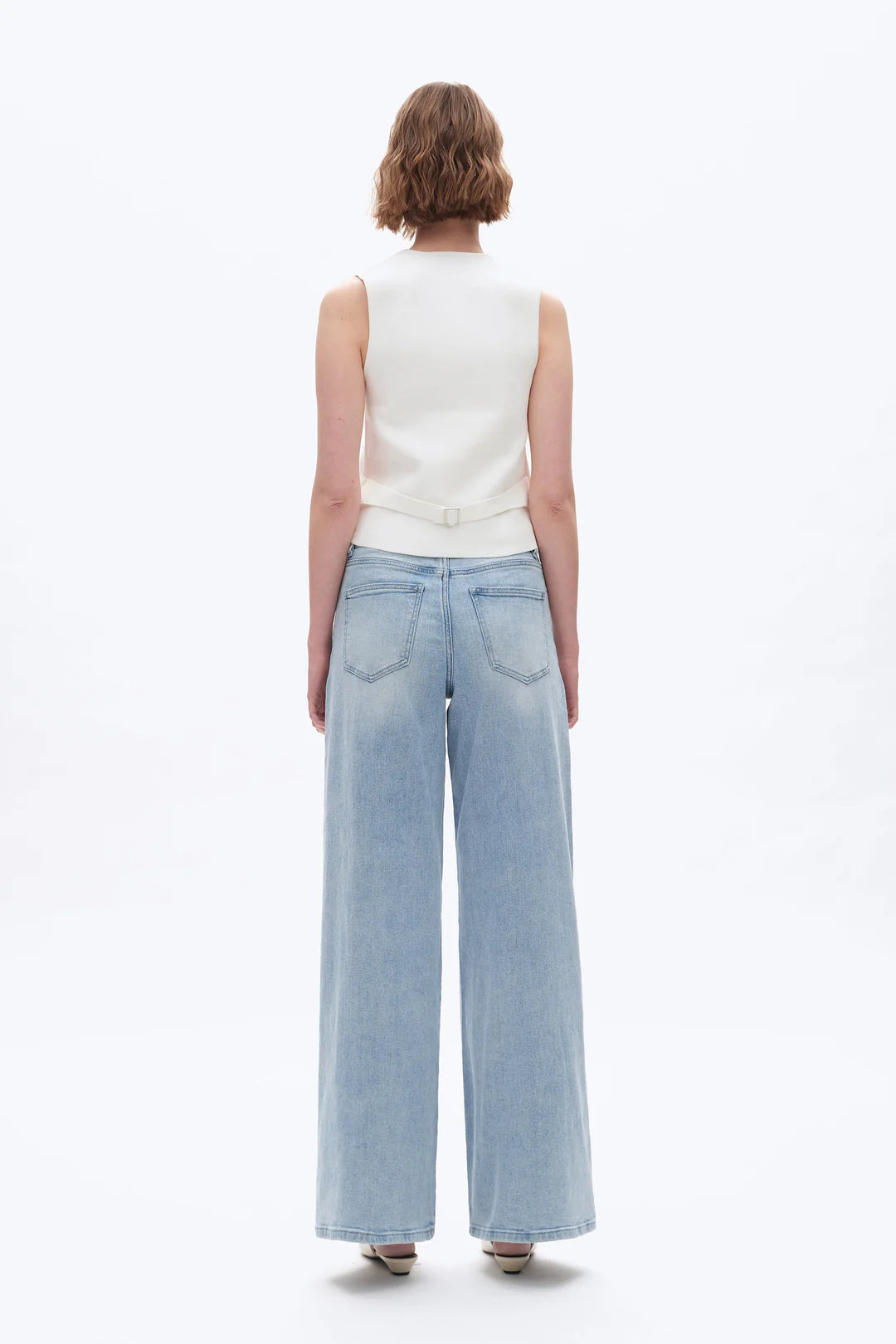 Drawstring Baggy Denim Jeans