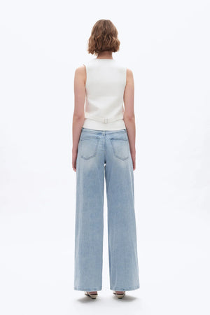 Drawstring Baggy Denim Jeans
