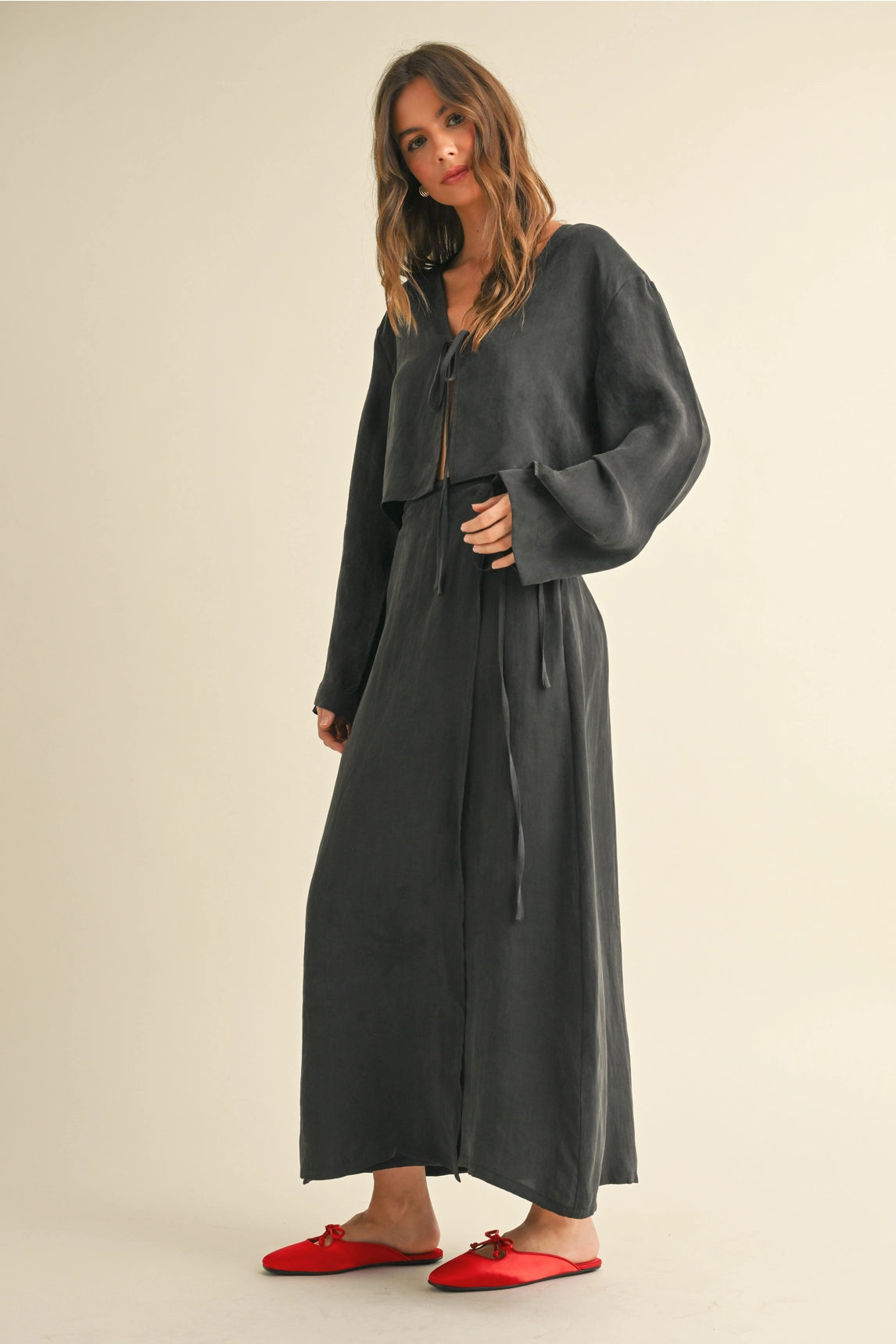 Tencel Wrap Maxi Skirt