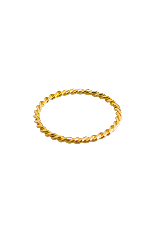 18K Lyla Dainty Rope Ring