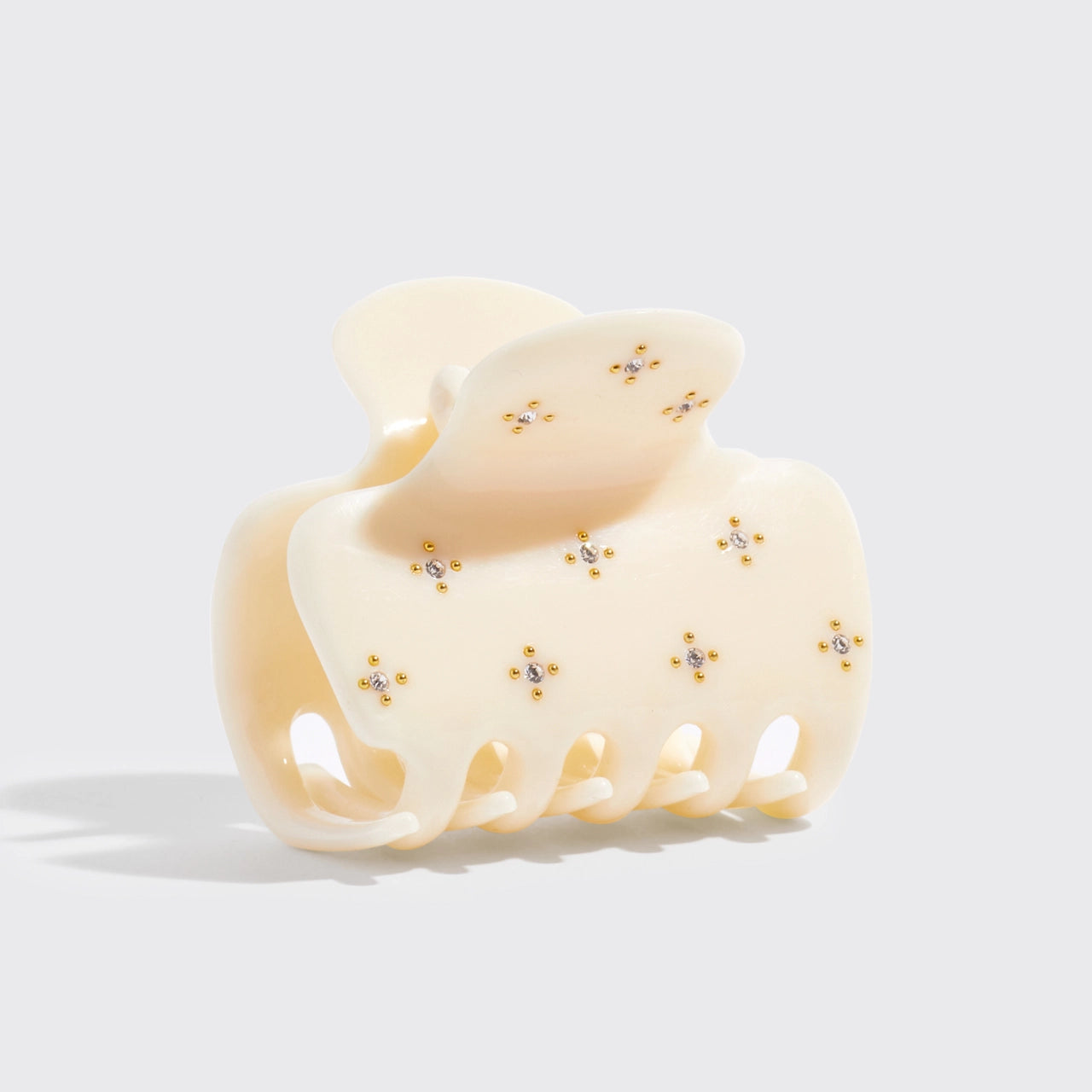 KITSCH Rhinestone Puffy Claw Clip - 1 pc - Ivory