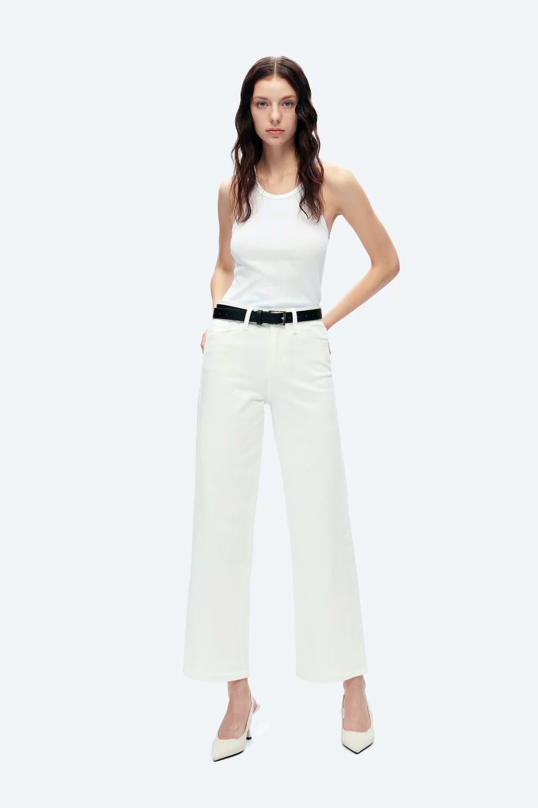High Rise Wide Leg Denim Jeans