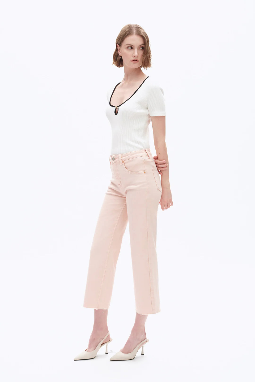 High Rise Wide Leg Denim Jeans