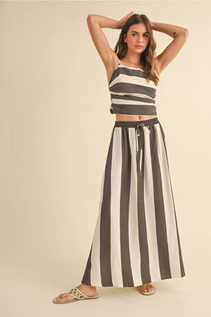 Camille Striped Maxi Skirt