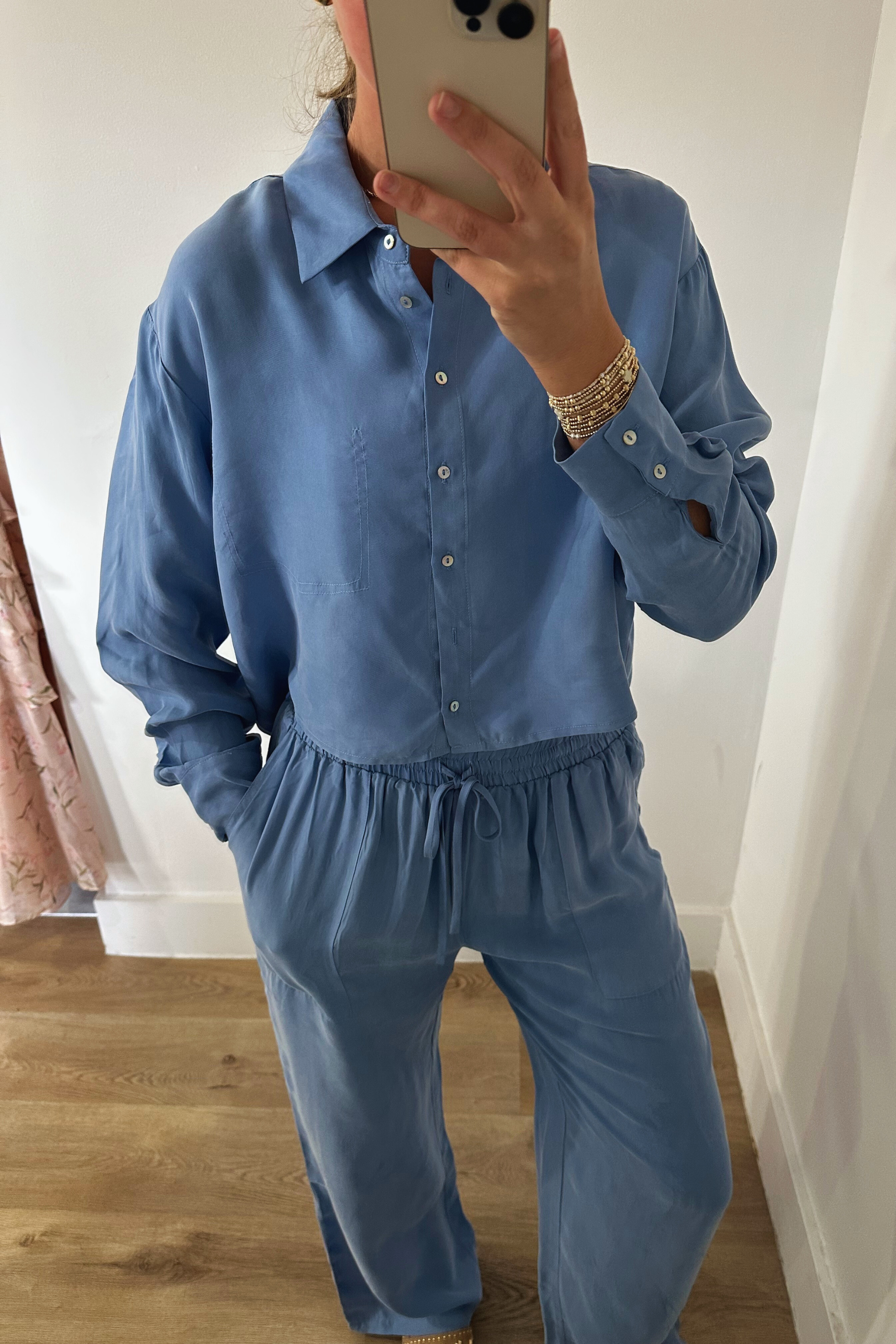Baker Cargo Top - Periwinkle