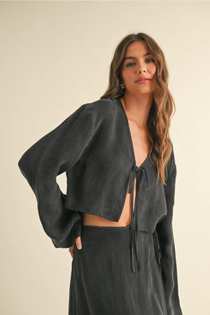 Tencel Tie Front Top