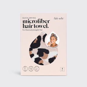KITSCH - Quick Drying Hair Towel - Leopard