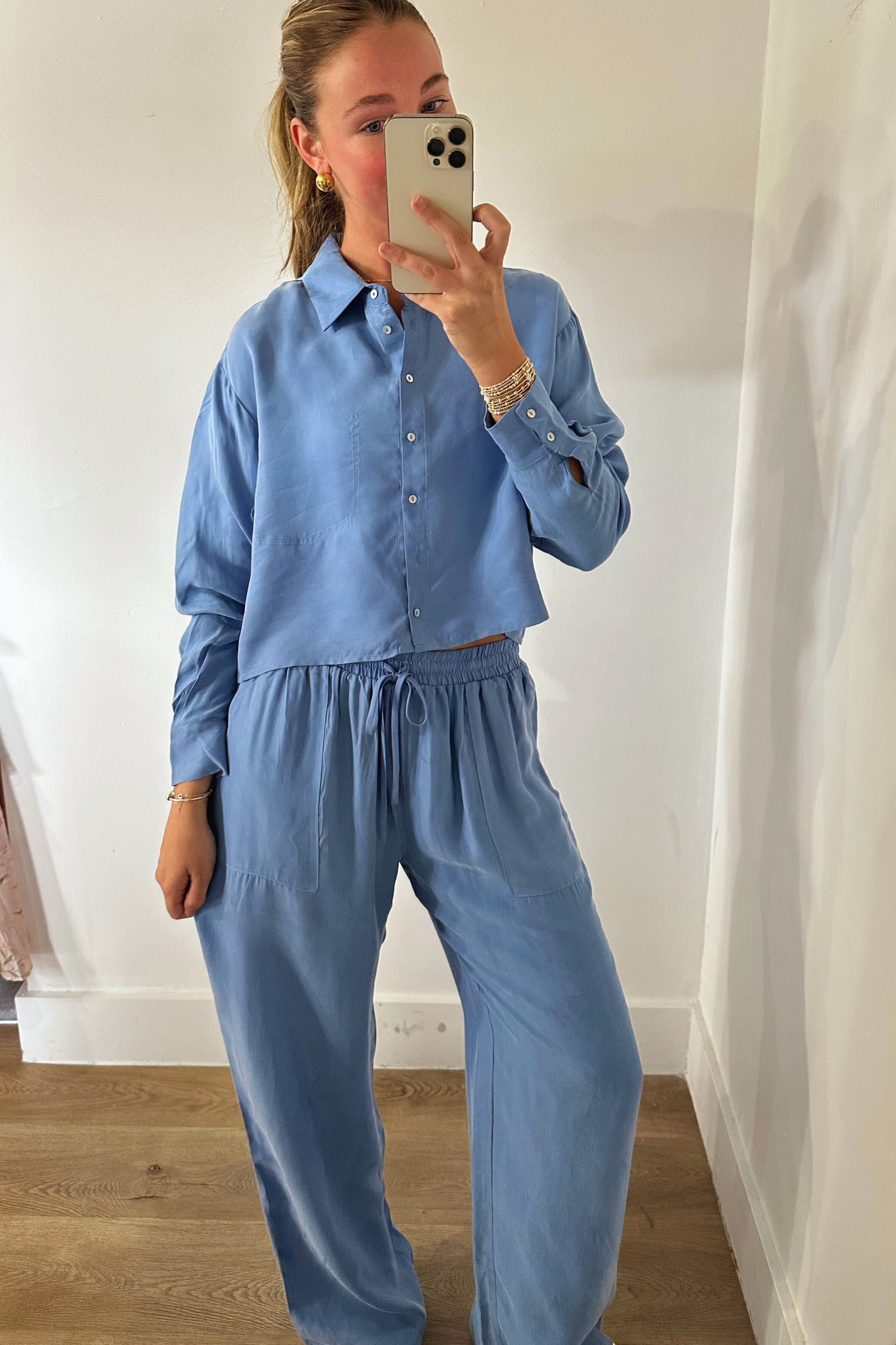 Baker Cargo Top - Periwinkle