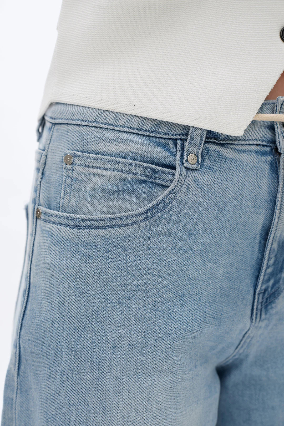 Drawstring Baggy Denim Jeans