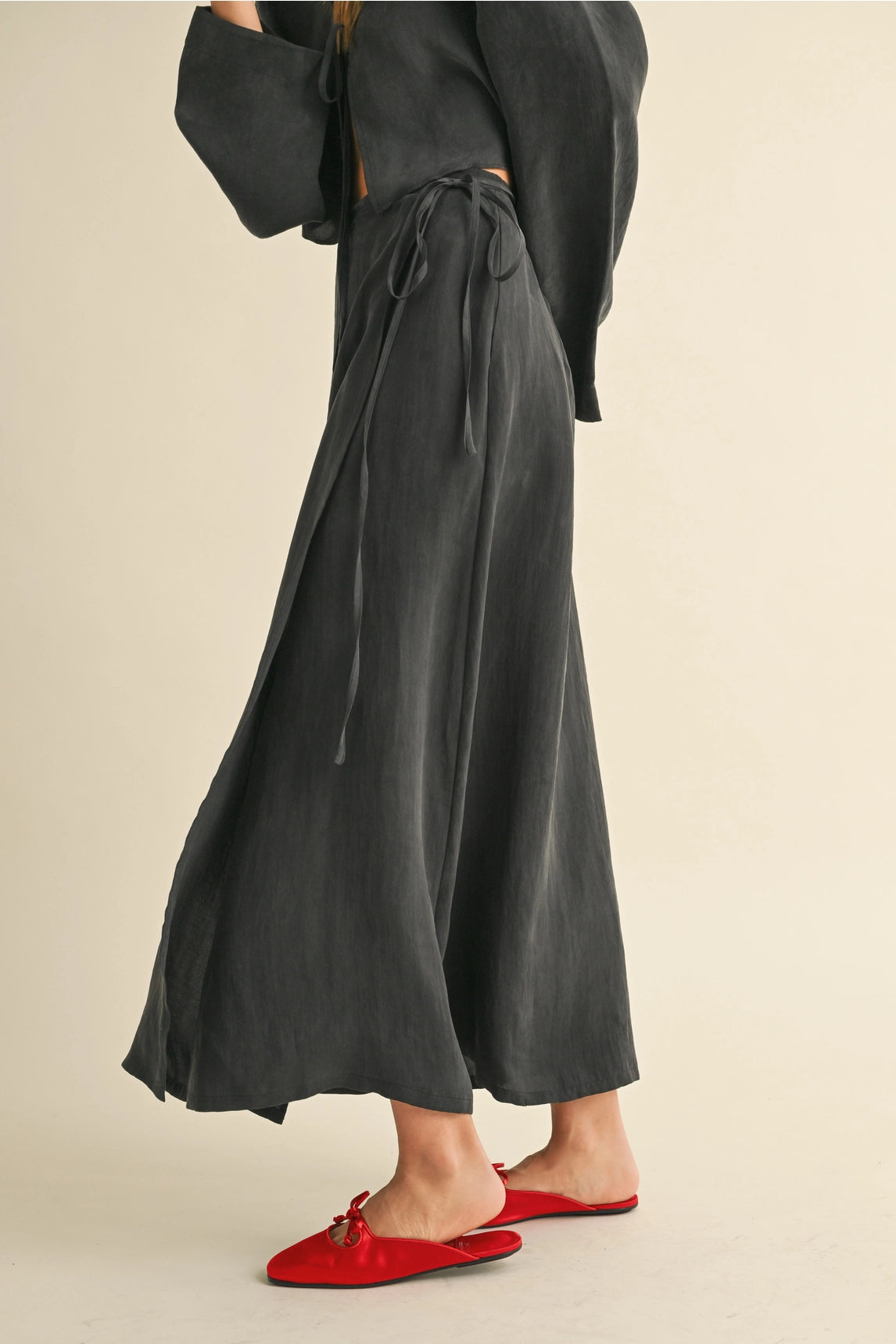 Tencel Wrap Maxi Skirt