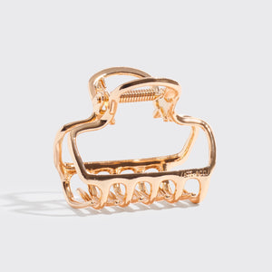 Kitsch - Medium Metal Open Shape Puffy Clip - Gold