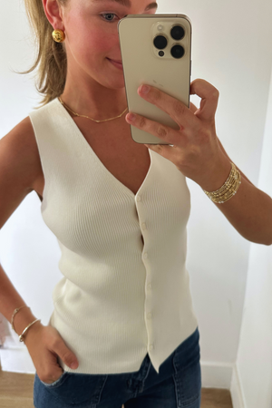Eris Knit Vest - White