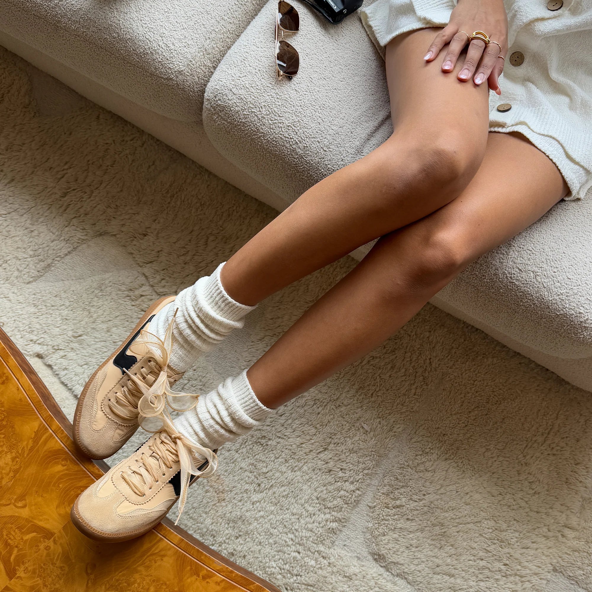 Dolce Vita Notice Slide - Tan Multi Suede