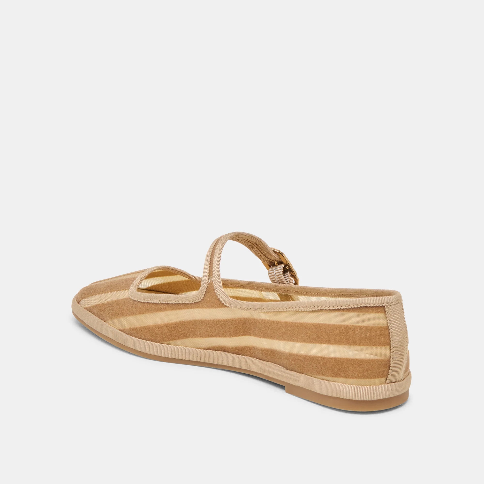 Dolce Vita Tameka Ballet Flats - Tan Stripe Mesh