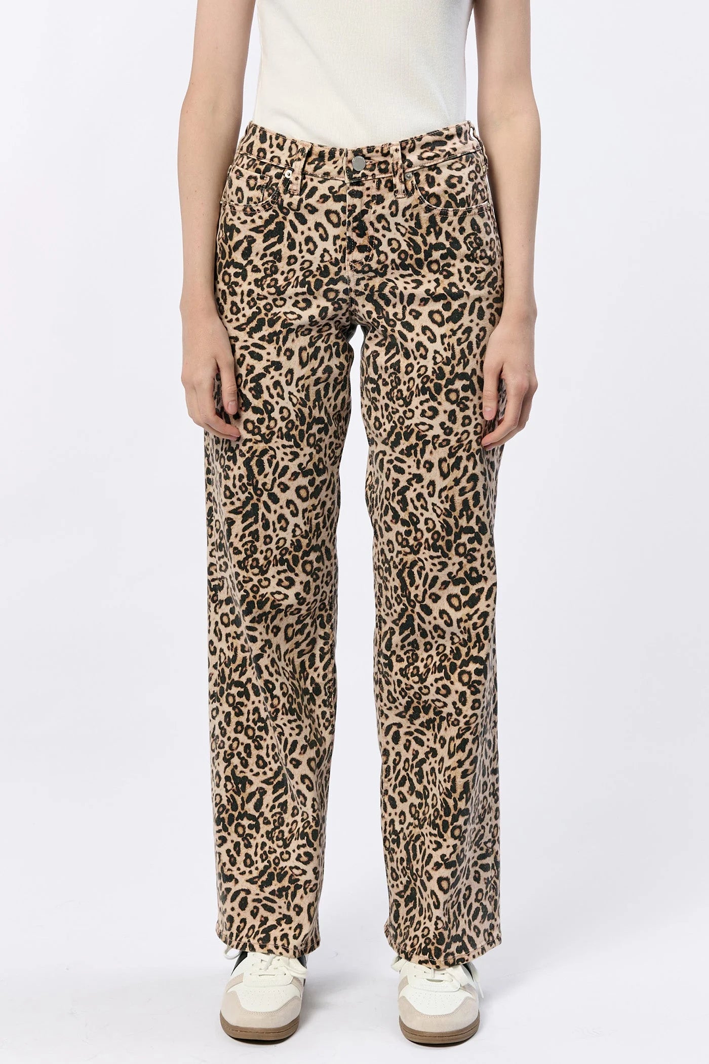 Taylor Straight Leg Jeans - Leopard