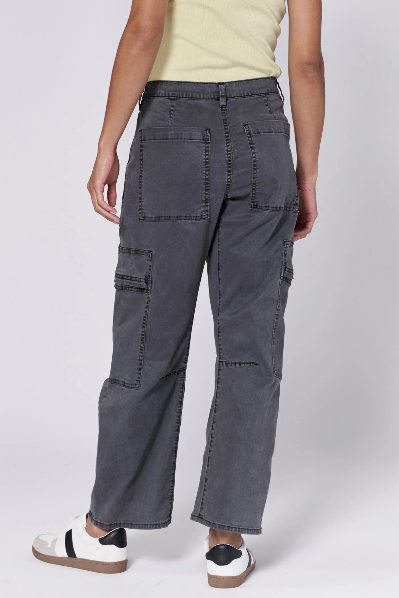 Lasso High Rise Cropped Pants - Charcoal