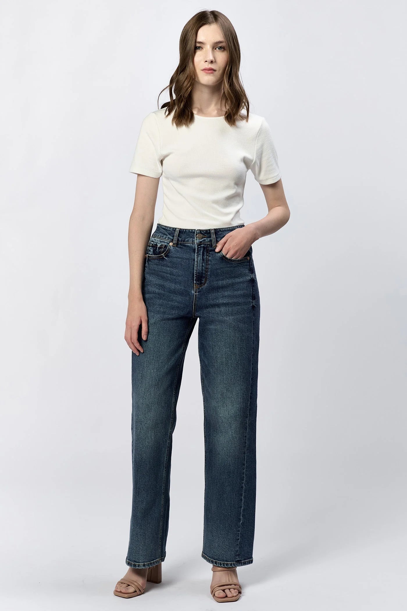 Holly High Rise Straight Jeans - Fernstone