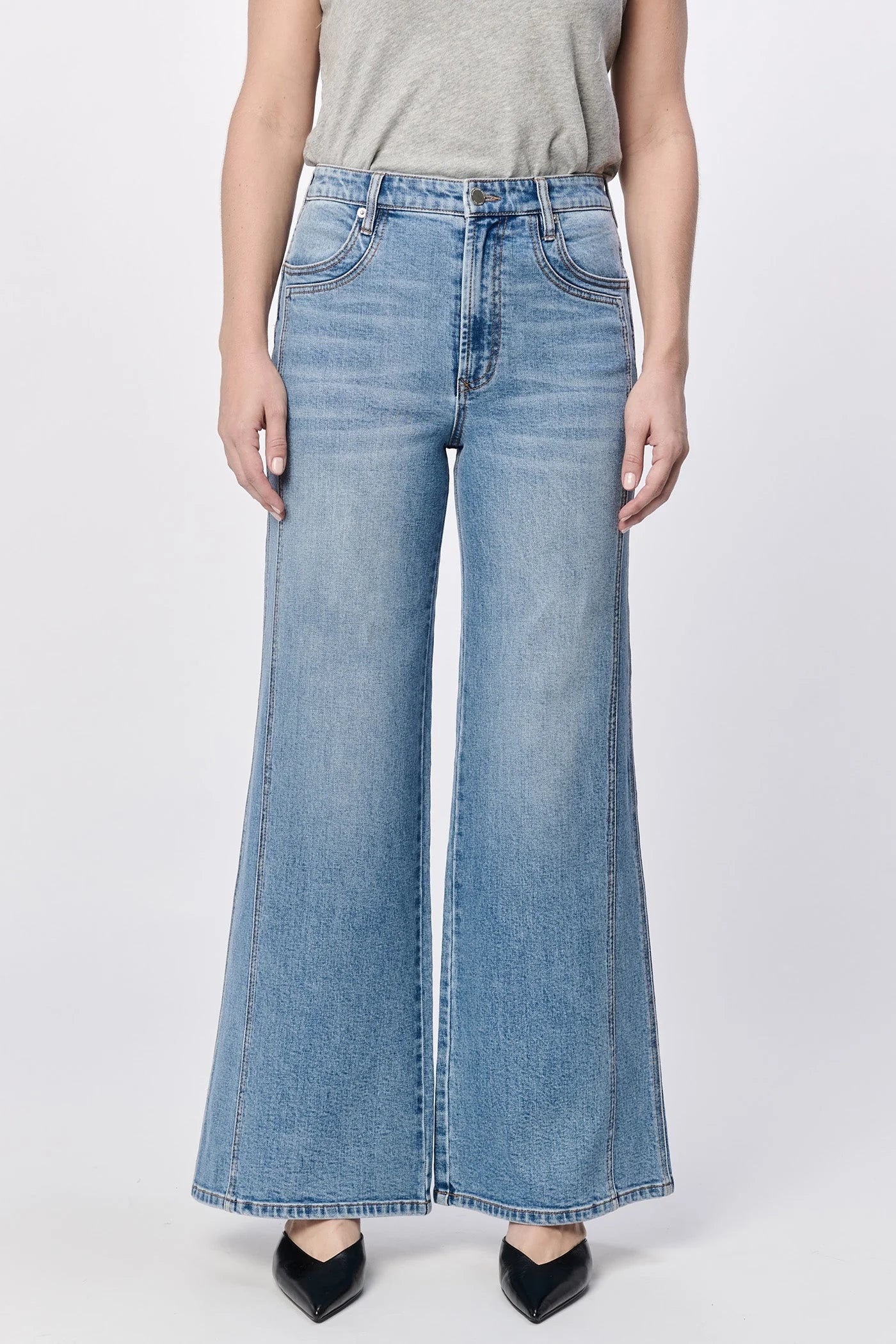 Fiona High Rise Wide Leg Jeans - Creekside