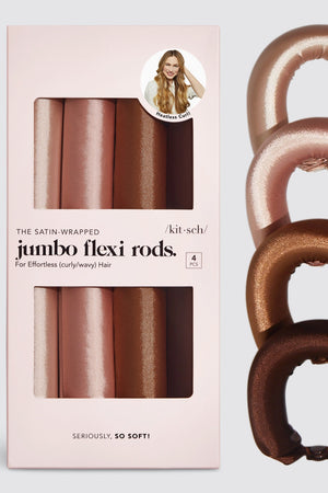 KITSCH Satin Jumbo Flexi Rods - 4 pc