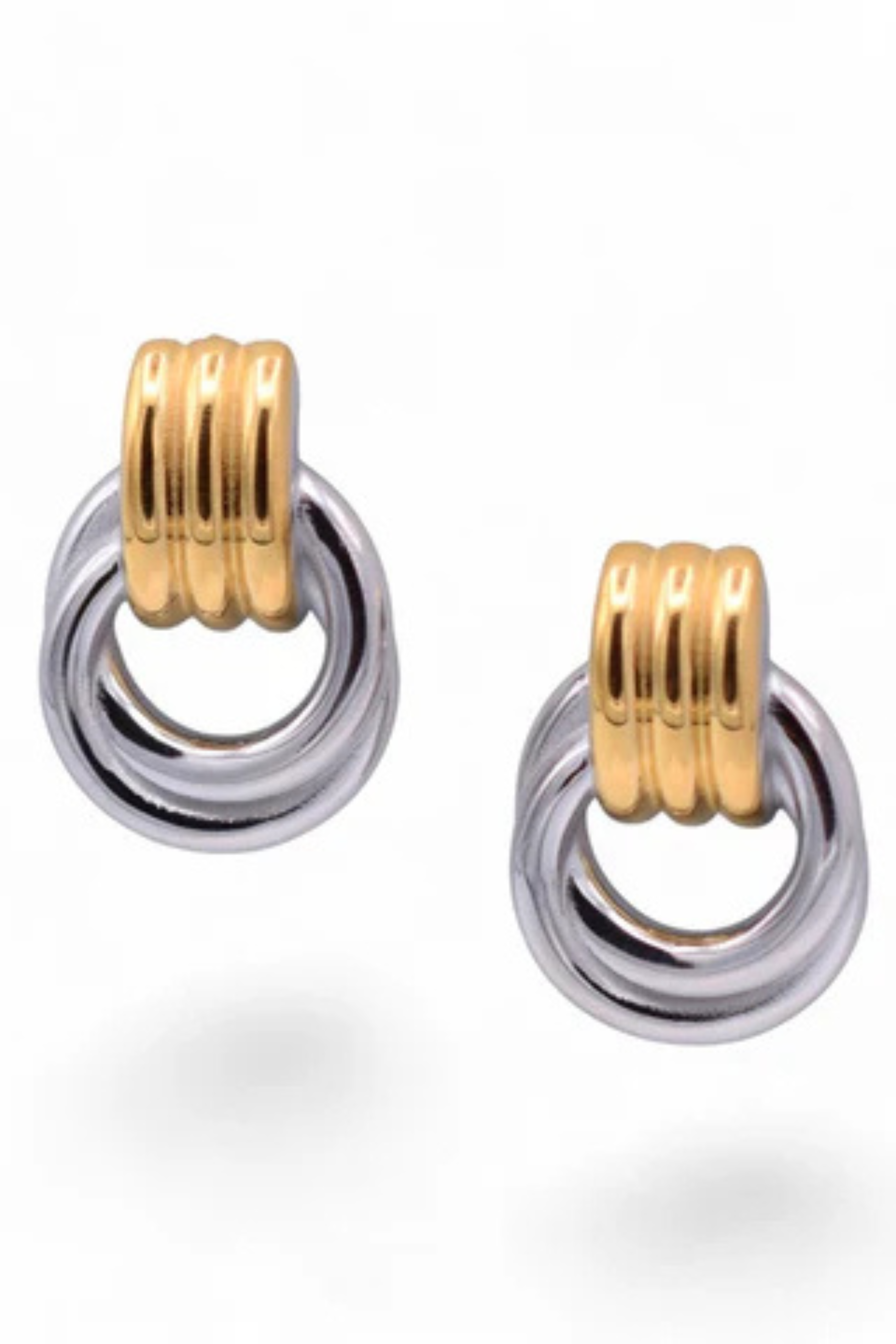 Farrah B Forget Me Knot Earrings - Mixed Metal