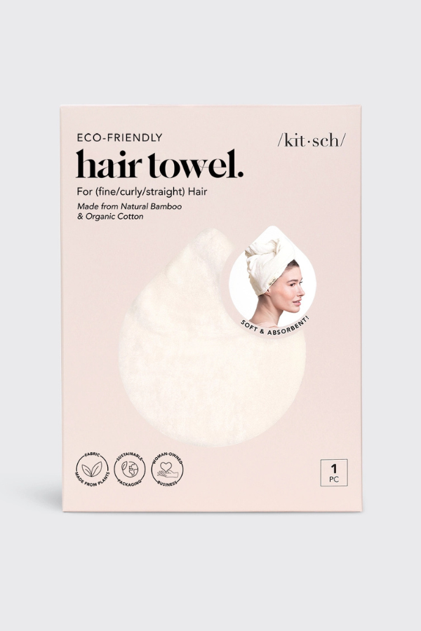 KITSCH - Quick Drying Hair Towel - Ivory