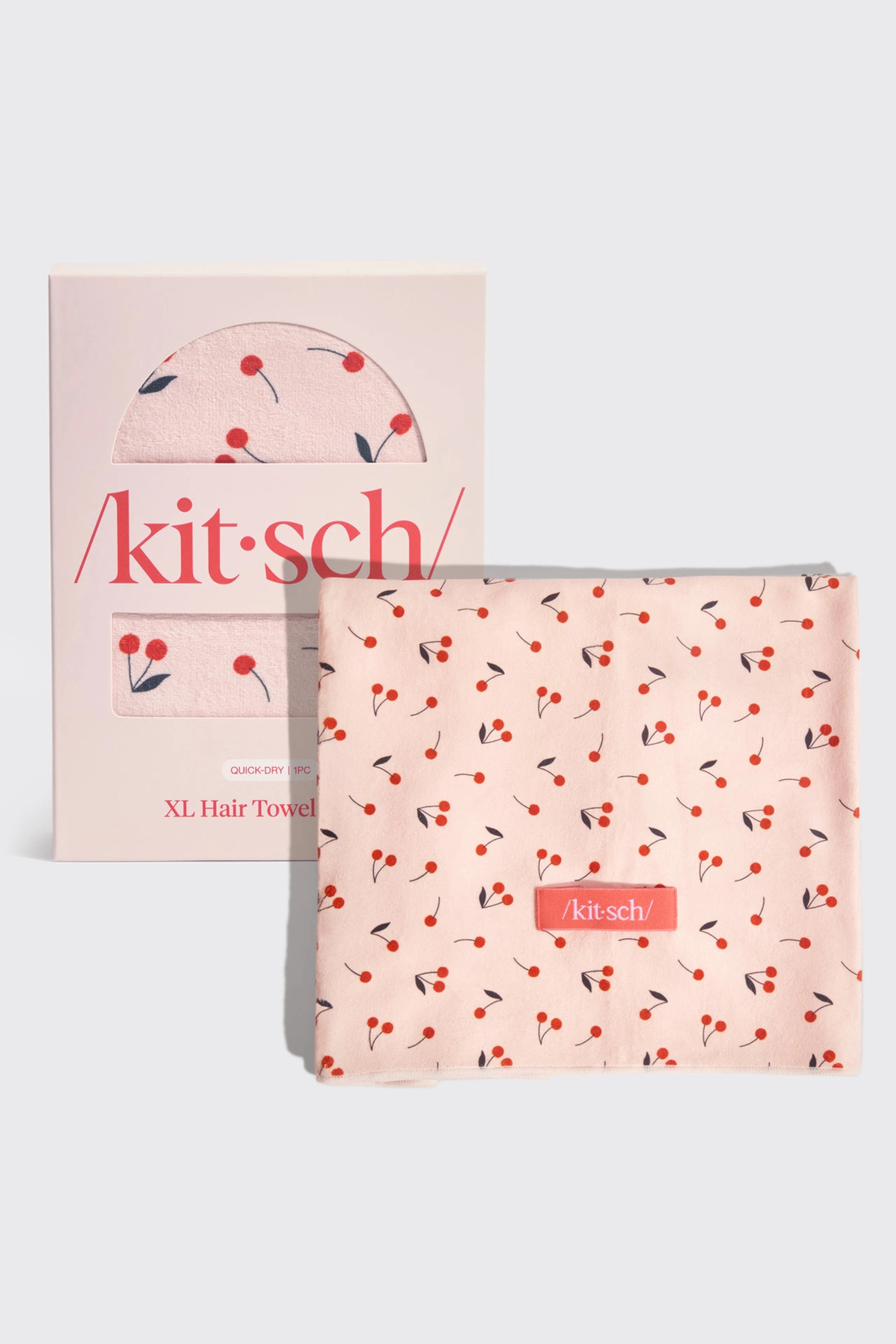 KITSCH XL Hair Towel Wrap - Cherry