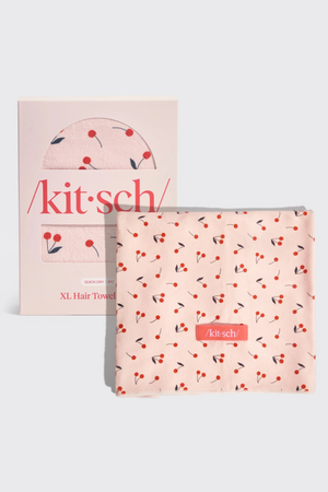 KITSCH XL Hair Towel Wrap - Cherry